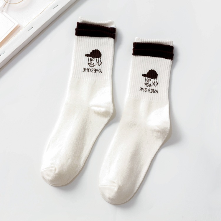 Stockings For Men And Women On The Streets Ulzzang Lovers Socks Personality Tide Hip-hop Ins In Tube Socks Sports Socks